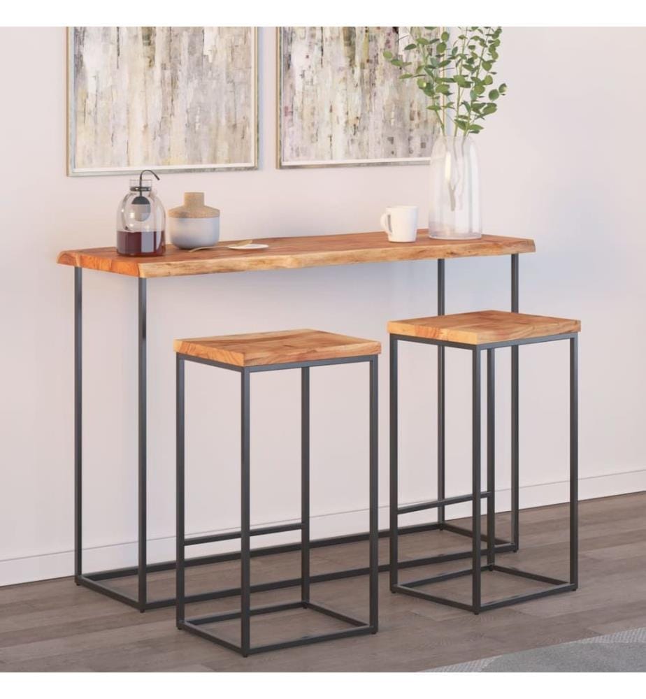 Dessus de table 110x40x2,5 cm rectangulaire bois massif acacia