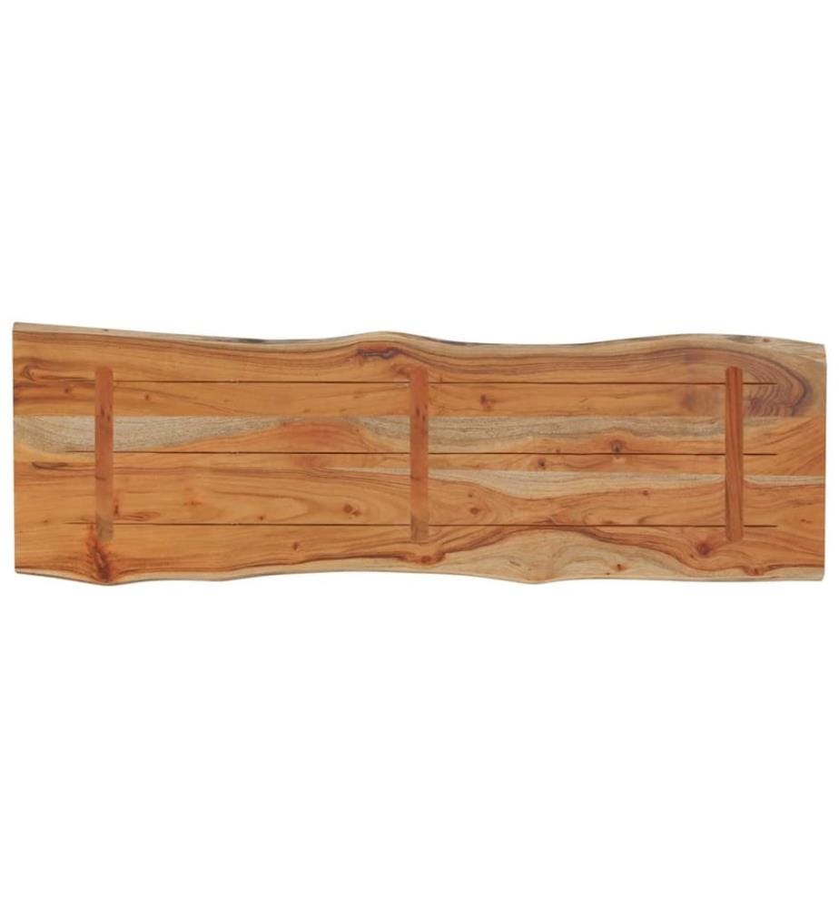 Tischplatte 120x40x2,5cm Rechteckig Massivholz Akazie Baumkante