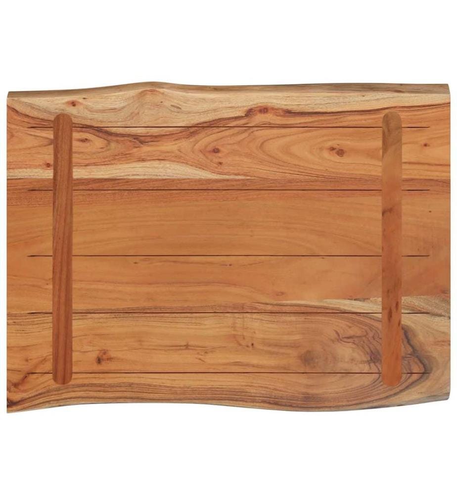 Dessus de table 80x60x2,5 cm rectangulaire bois massif acacia