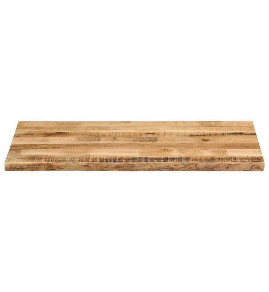 Tischplatte mit Baumkante 110x60x3,8 cm Raues Mango Massivholz