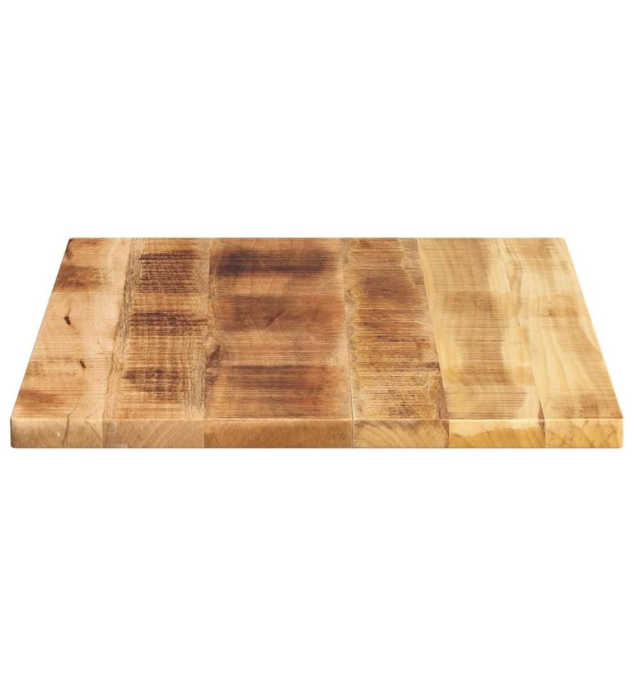 Dessus de table rectangulaire bois massif de manguier brut