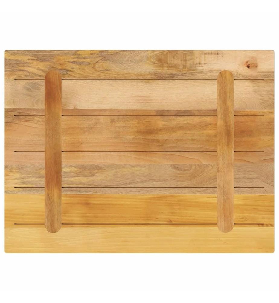 Dessus de table rectangulaire bois massif de manguier brut