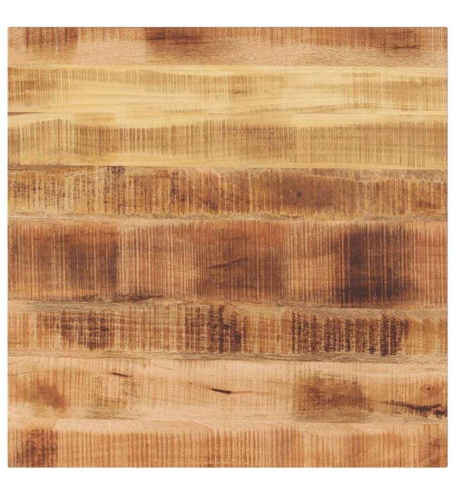Dessus de table 80x80x3,8 cm carré bois massif de manguier brut