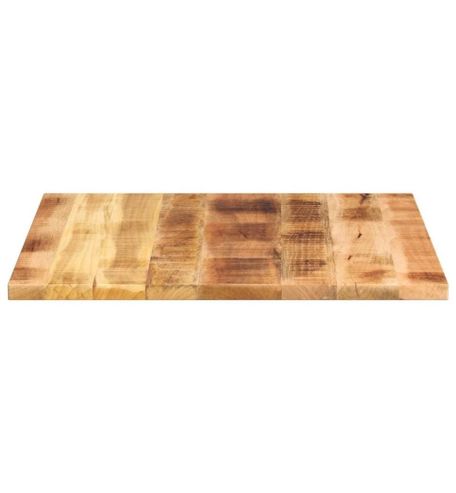 Dessus de table 80x80x3,8 cm carré bois massif de manguier brut