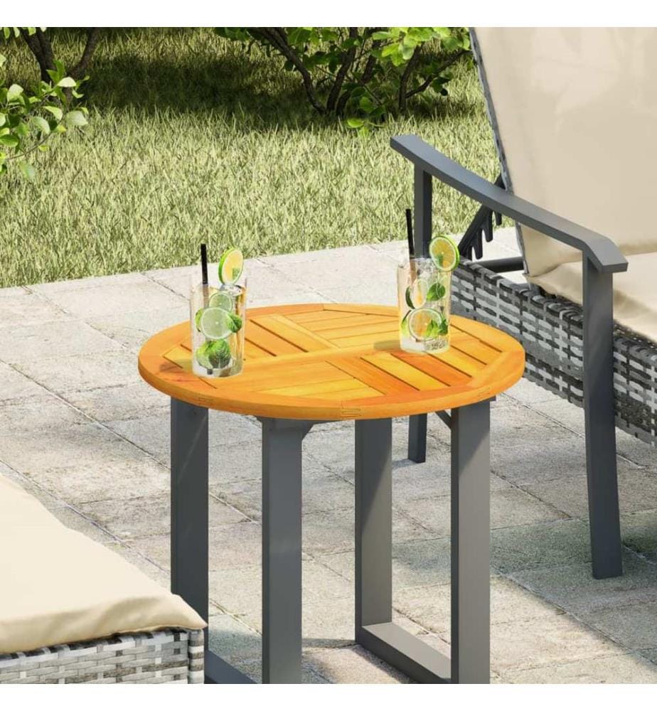 Dessus de table Ø50x2 cm rond bois massif d'acacia