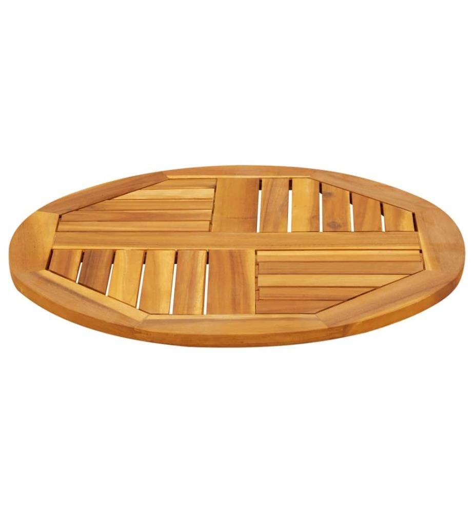 Dessus de table Ø60x2 cm rond bois massif d'acacia