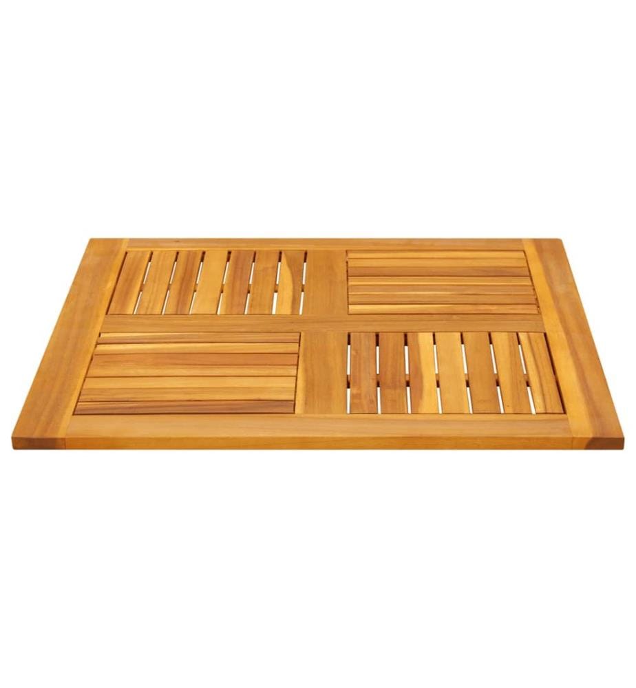 Dessus de table 80x80x2,2 cm carré bois massif d'acacia