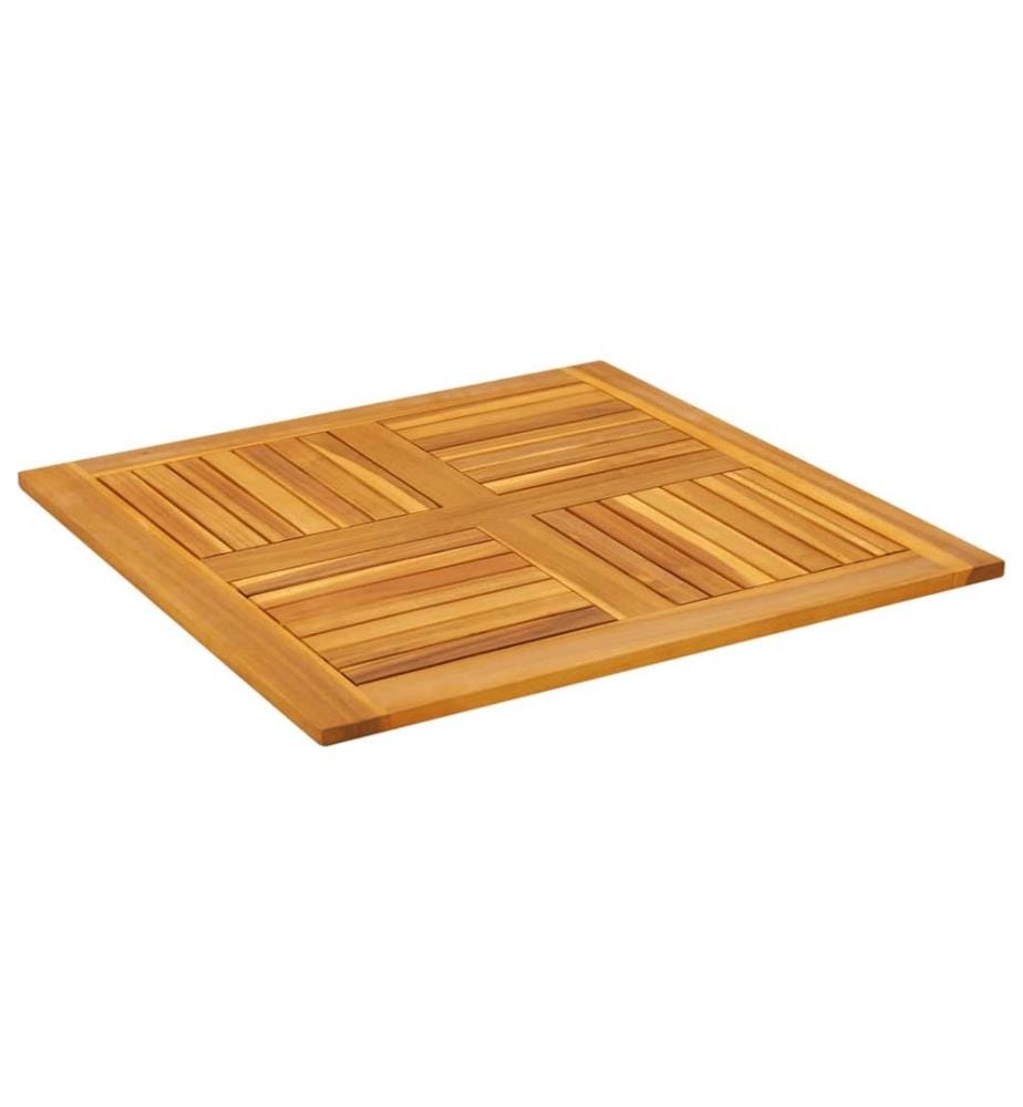Dessus de table 80x80x2,2 cm carré bois massif d'acacia