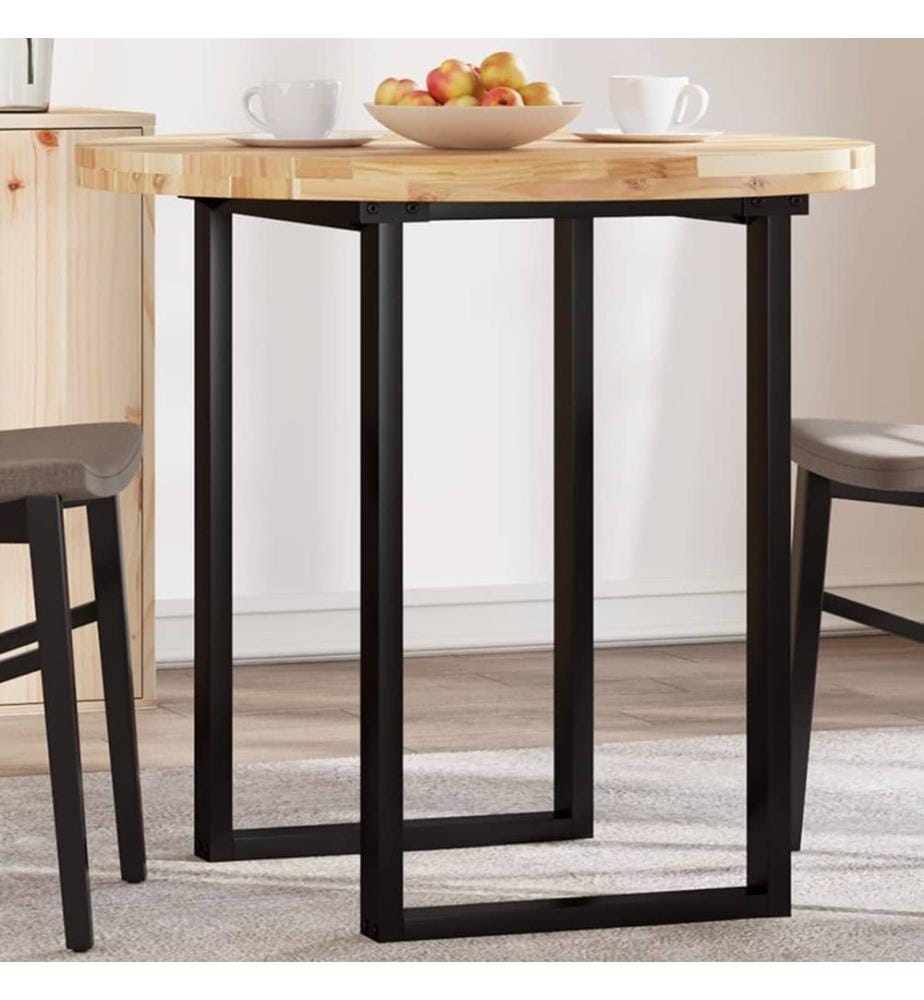 Tischplatte Rund Ø80x4 cm Massivholz Akazie