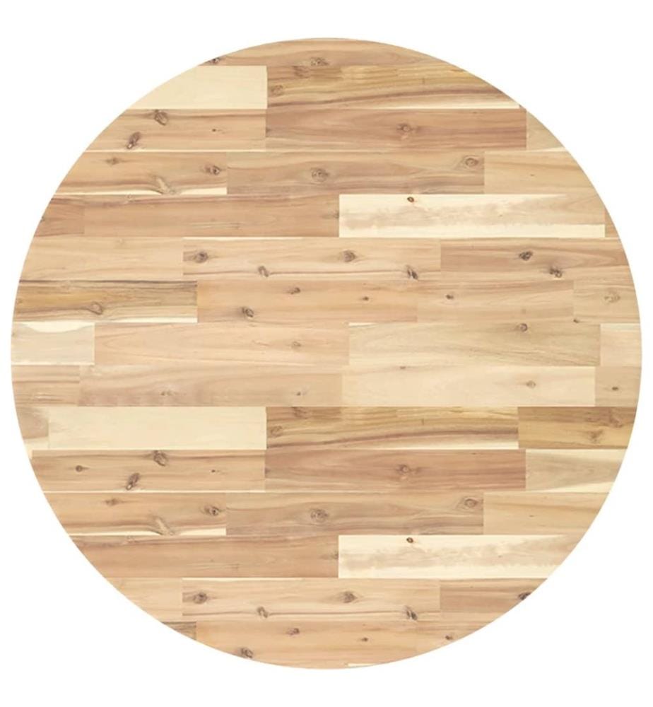 Tischplatte Rund Ø80x4 cm Massivholz Akazie