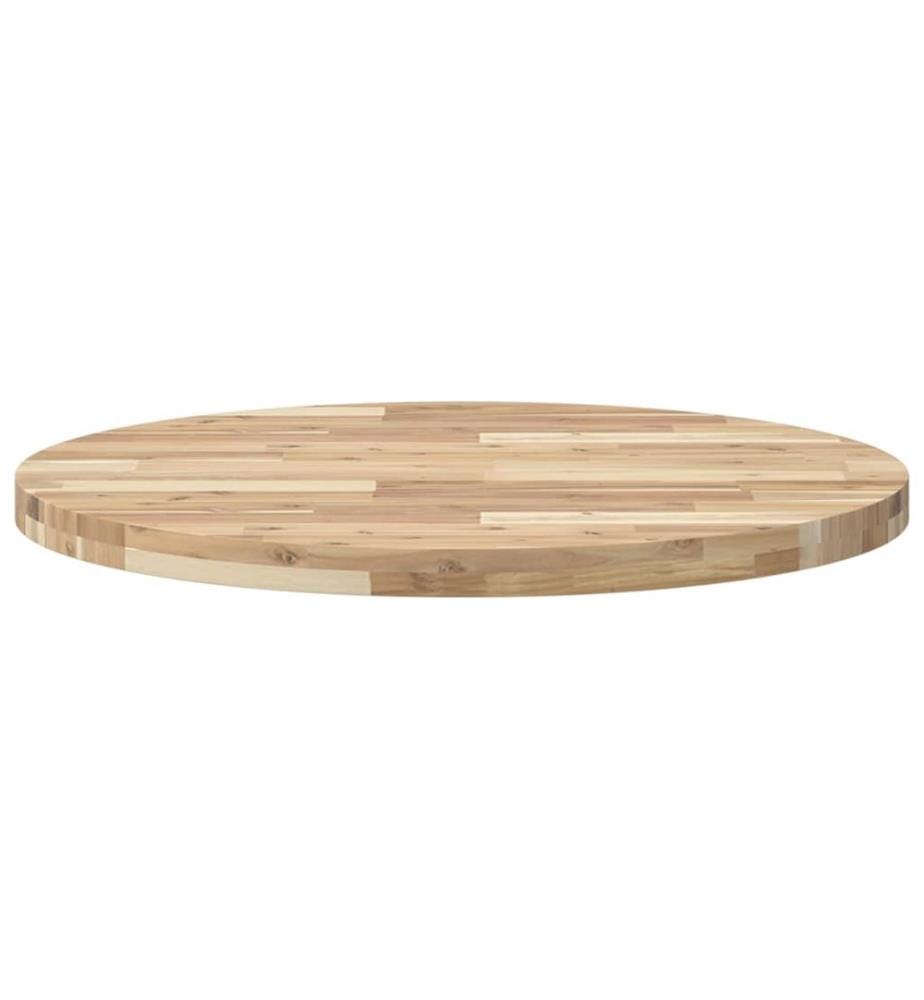 Tischplatte Rund Ø80x4 cm Massivholz Akazie