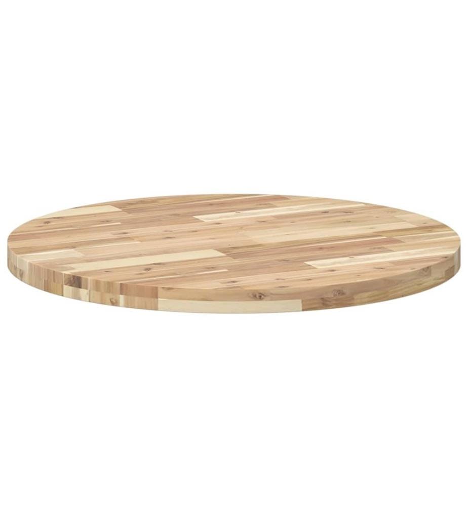 Tischplatte Rund Ø80x4 cm Massivholz Akazie