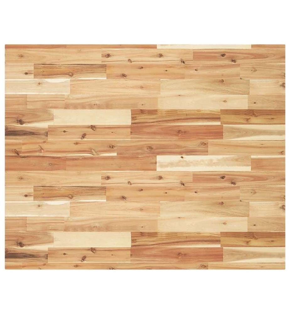 Dessus de table rectangulaire 100x80x4 cm bois massif d'acacia