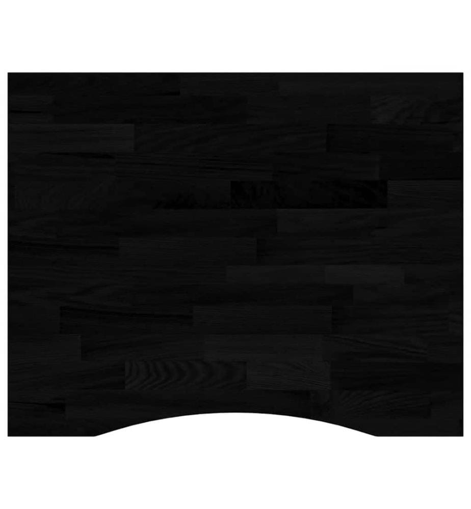Dessus de bureau marron foncé bois chêne massif rectangulaire