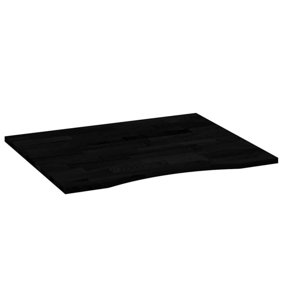 Dessus de bureau marron foncé bois chêne massif rectangulaire