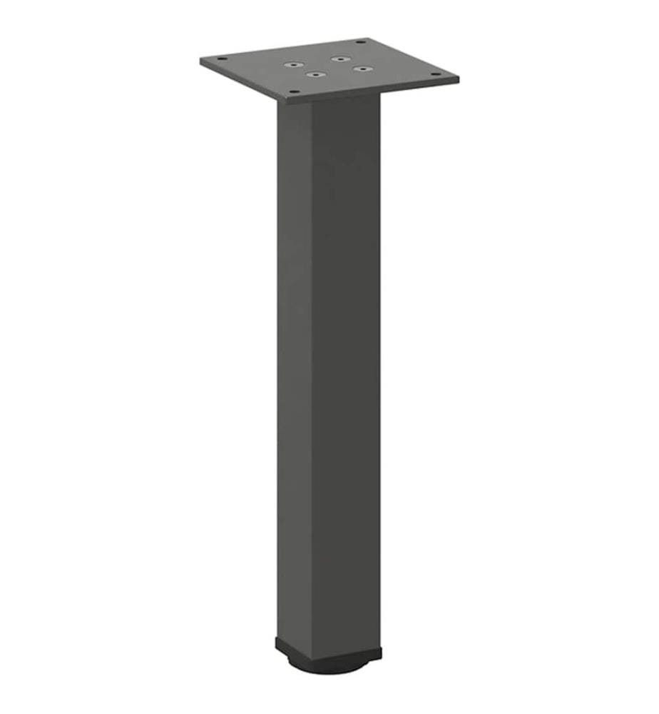 Pieds de table basse 4 pièces Anthracite 30-32 cm Acier