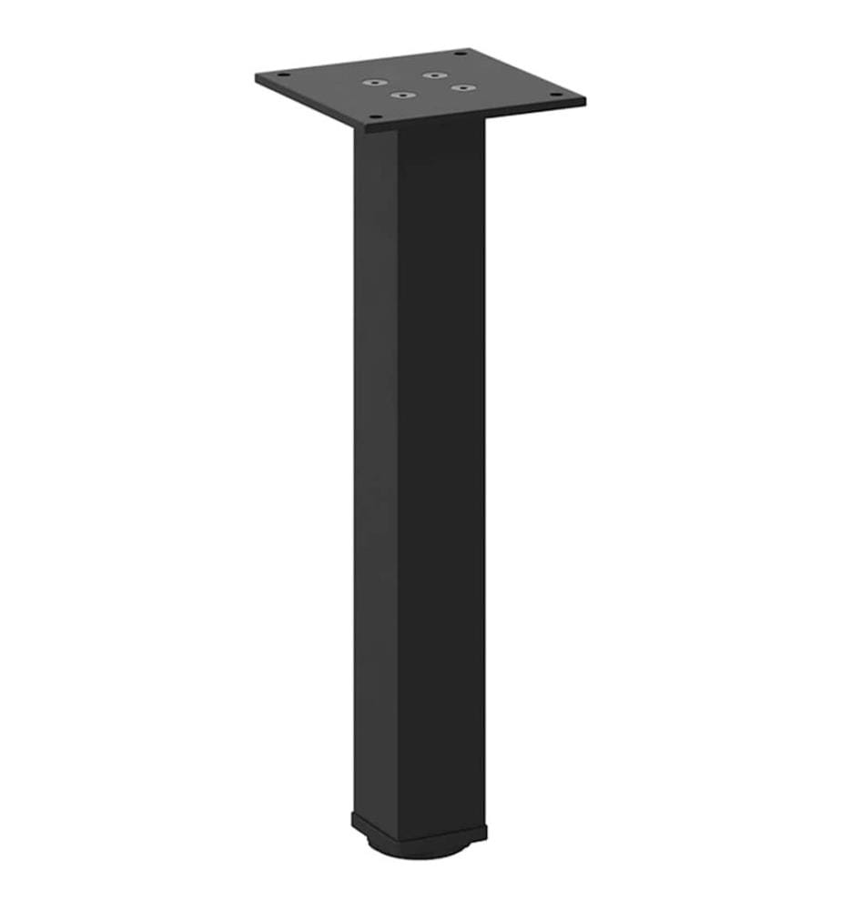Pieds de table basse 4 pièces Noir 42-44 cm Acier