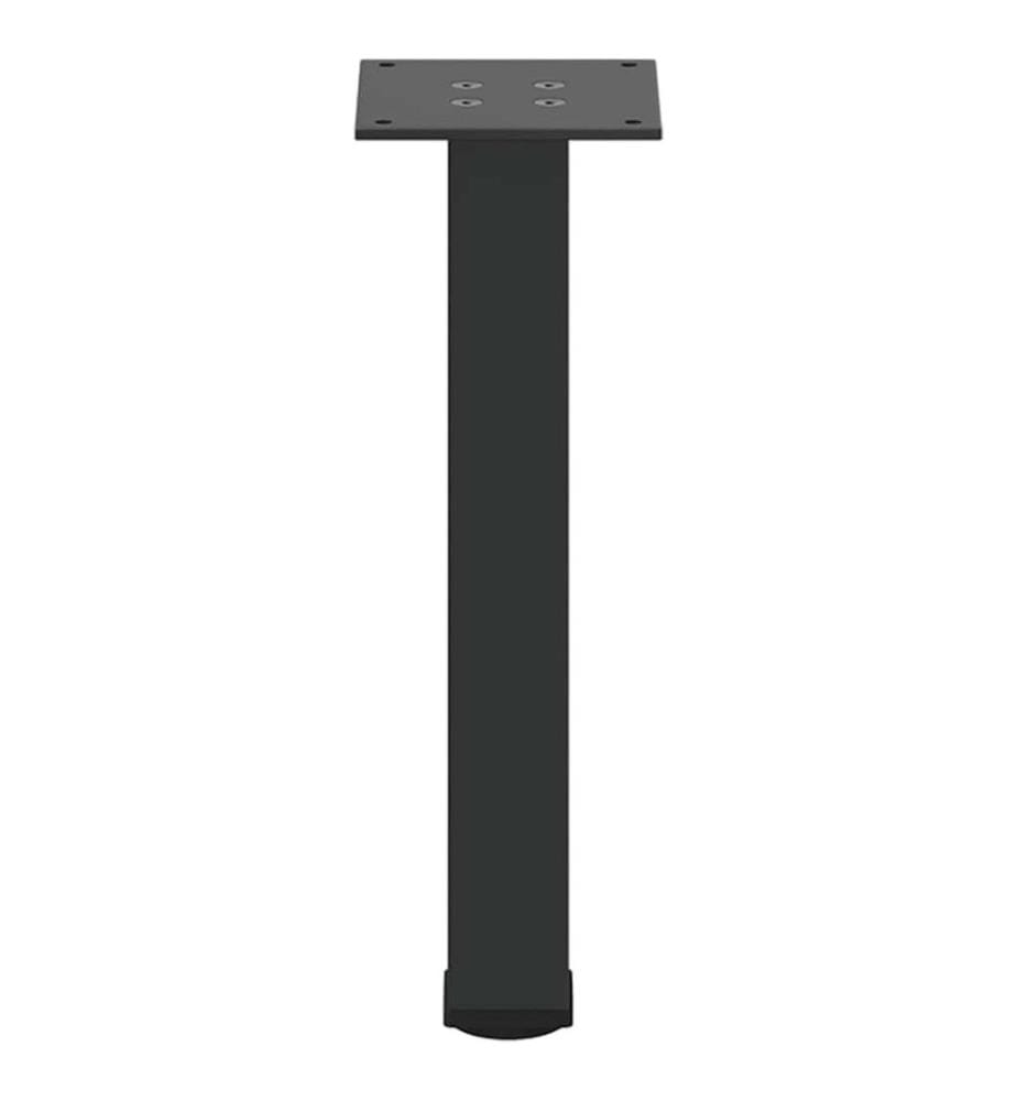 Pieds de table basse 4 pièces Noir 42-44 cm Acier