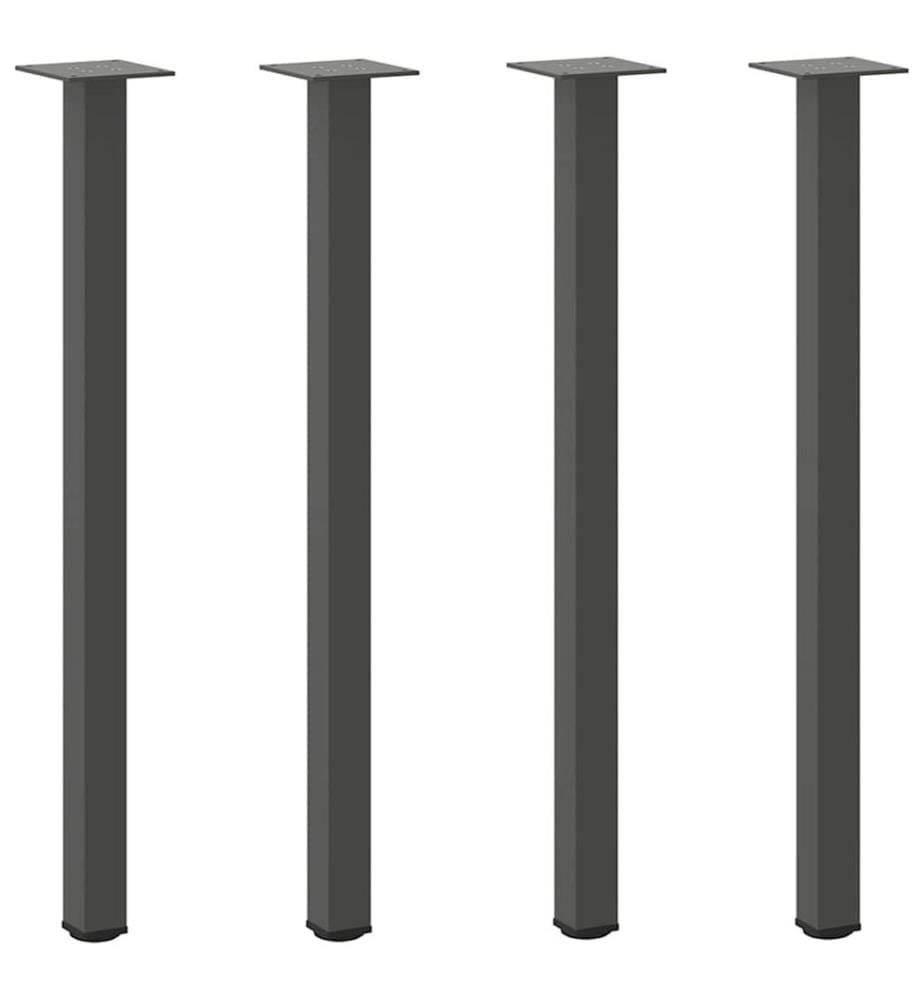 Konsolentischbeine 4 Stk. Anthrazit 72-74 cm Stahl