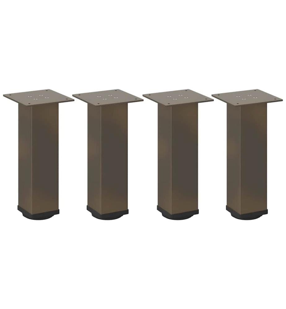 Pieds de table basse 4 pièces Acier naturel 30-32 cm Acier