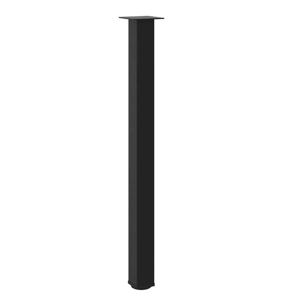 Bartischbeine 4 Stk. Schwarz 110-112 cm Stahl