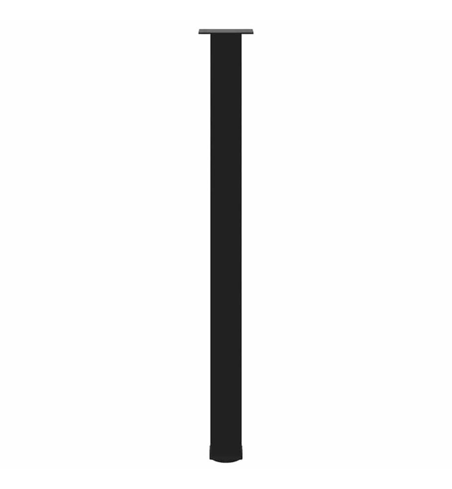 Bartischbeine 4 Stk. Schwarz 110-112 cm Stahl