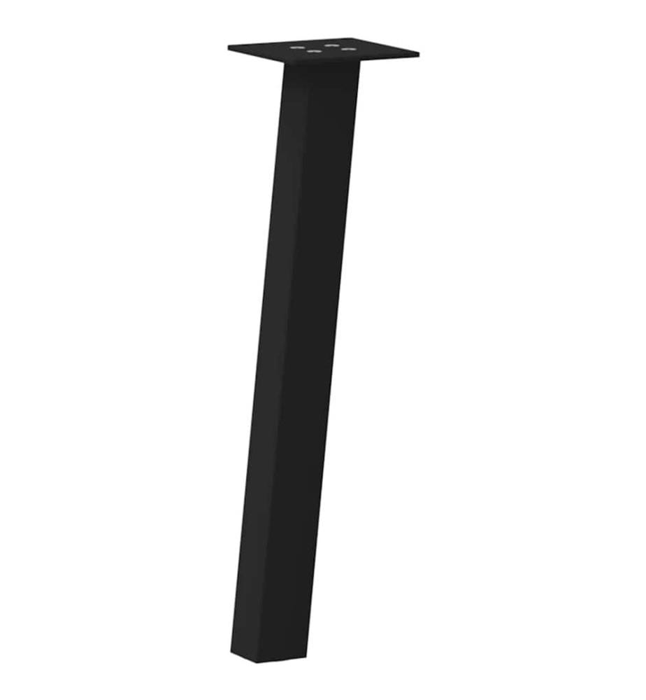 Pieds de table basse 4 pièces Noir 30 cm Acier
