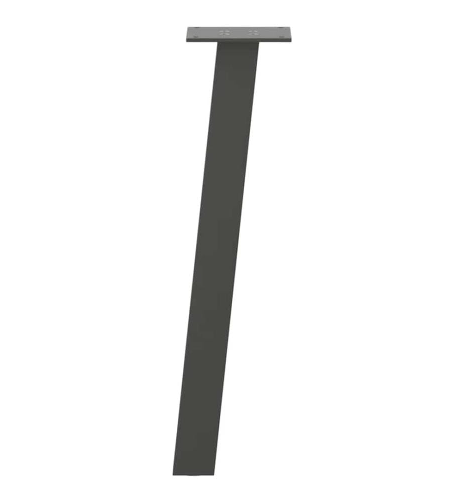 Pieds de table basse 4 pièces Anthracite 30 cm Acier