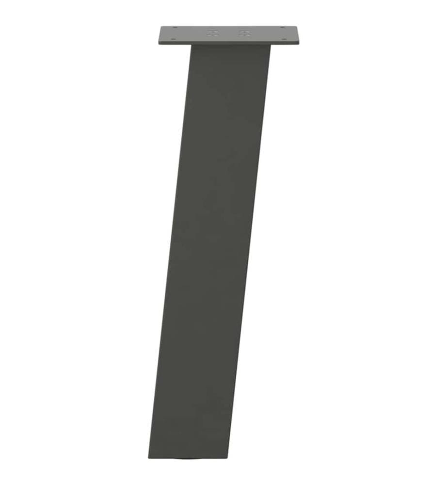 Pieds de table basse 4 pièces Anthracite 42 cm Acier