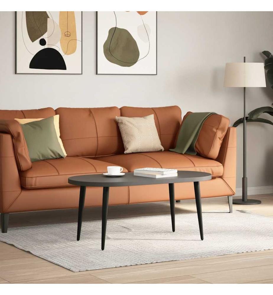 Pieds de table basse coniques 4 pièces Noir 42-43 cm Acier