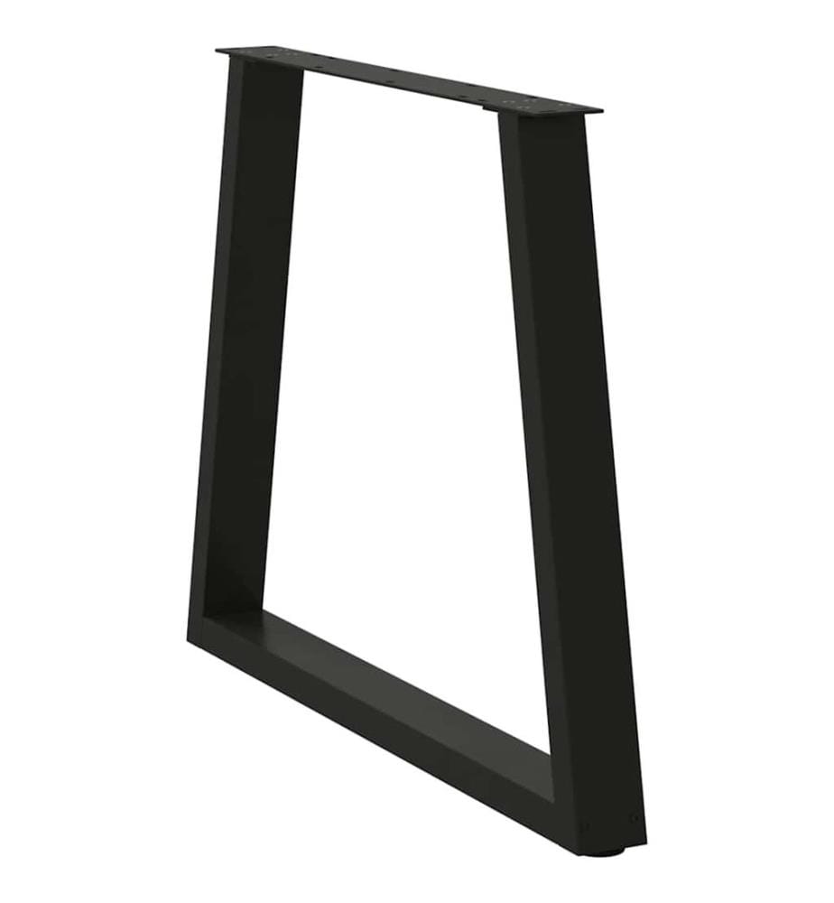 Pieds de table à manger en V 2 pièces Noir 80 x (72-73,3) cm Acier