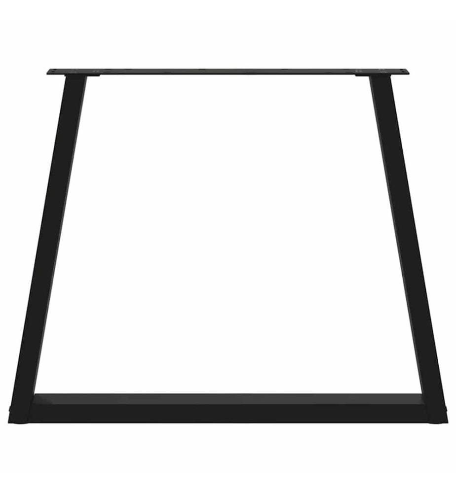 Pieds de table à manger en V 2 pièces Noir 80 x (72-73,3) cm Acier