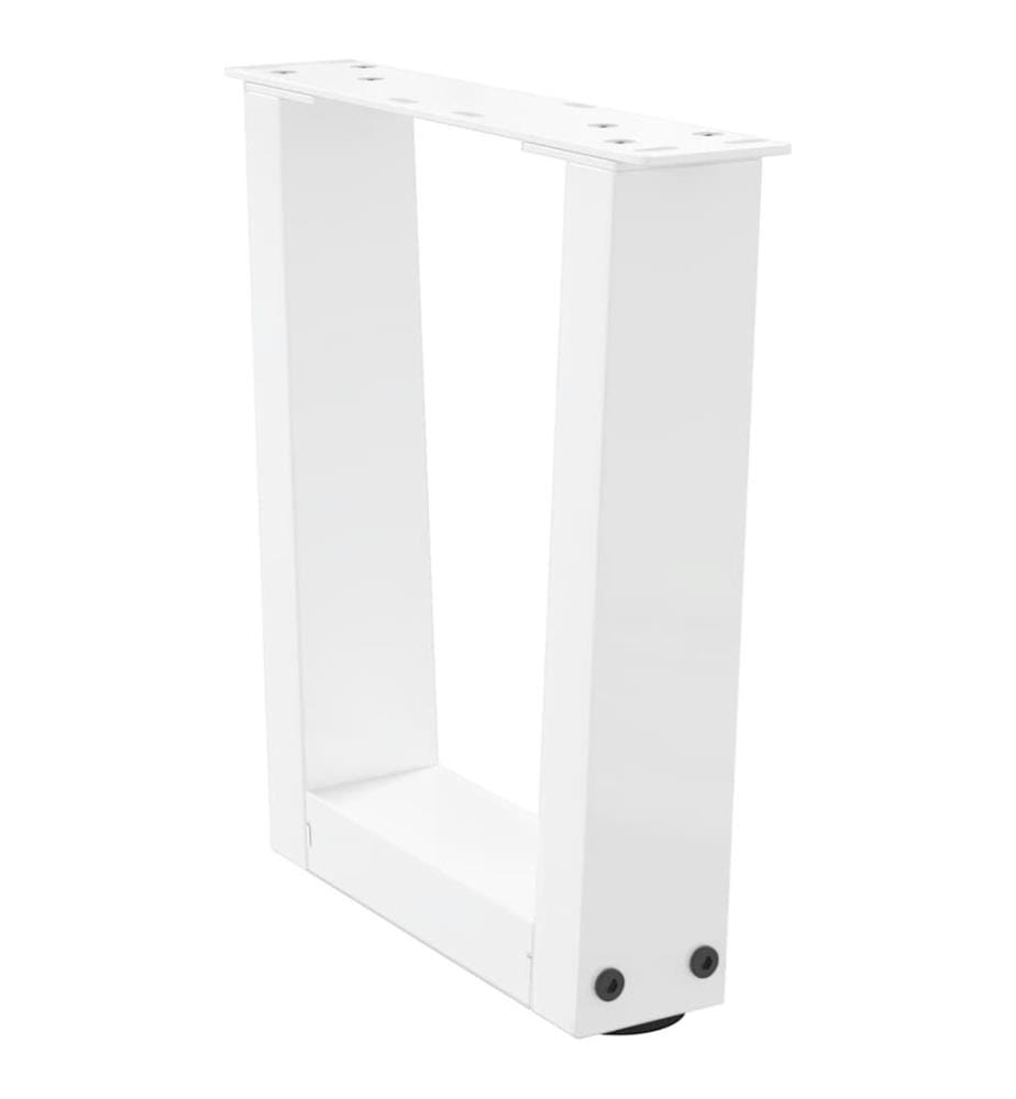 Pieds de table basse en forme de V, 2 pièces, blanc, 40 x (30-31,3) cm, acier