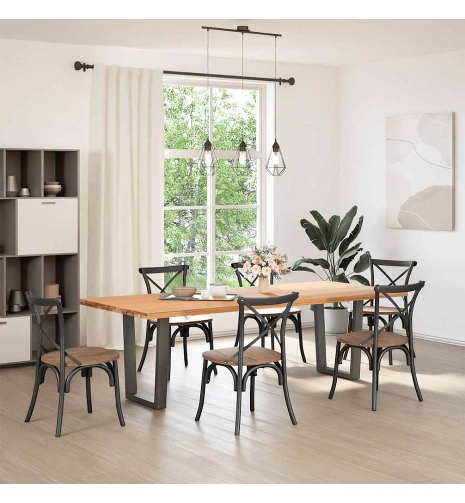 Pieds de table à manger en forme de V 2 pièces Anthracite 60 x (72-73,3) cm Acier