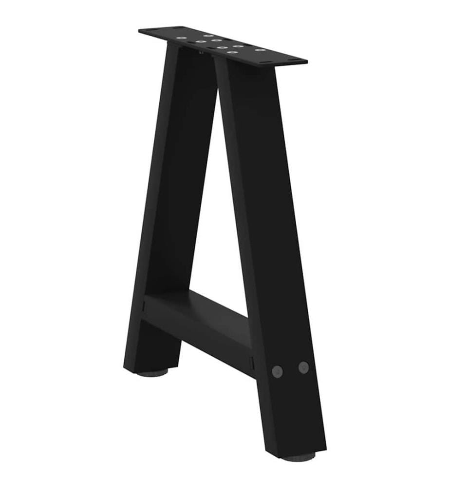 Couchtischbeine A-Form 2 Stk. Schwarz 50x(42-43) cm Stahl