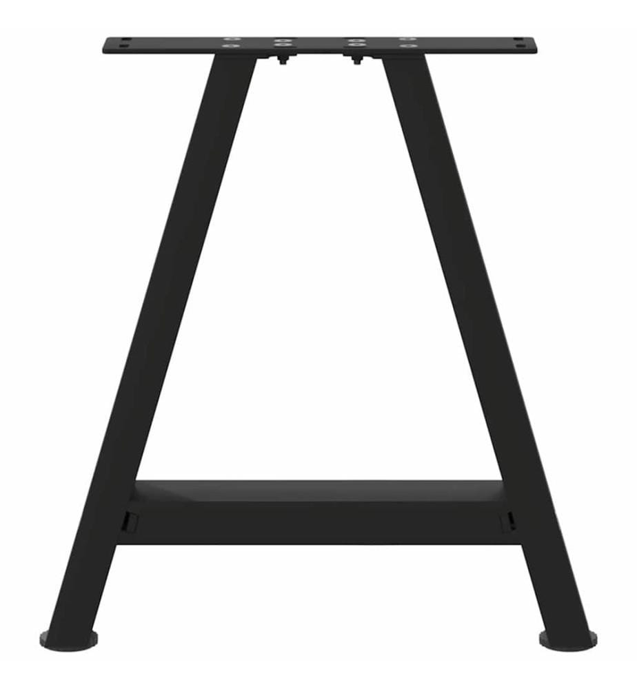Couchtischbeine A-Form 2 Stk. Schwarz 50x(42-43) cm Stahl