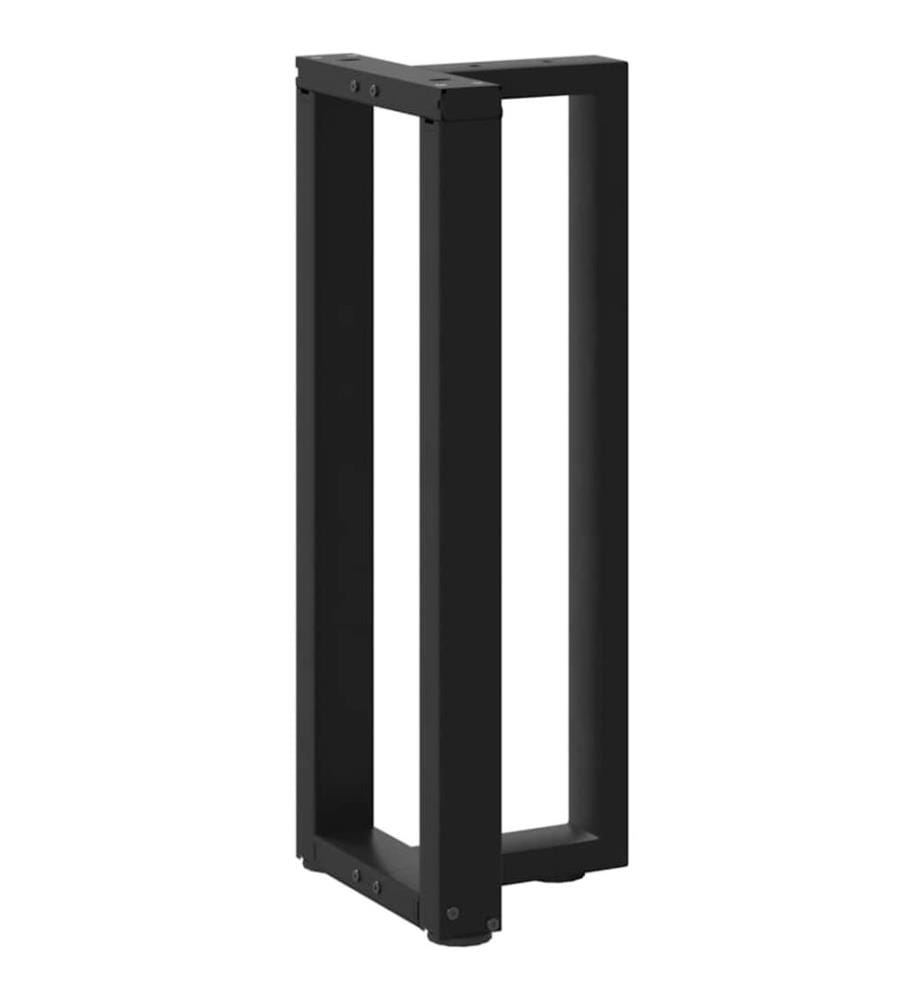 Pieds de table console en T, 2 pièces, noir, 25 x 28 x (72-73) cm, acier