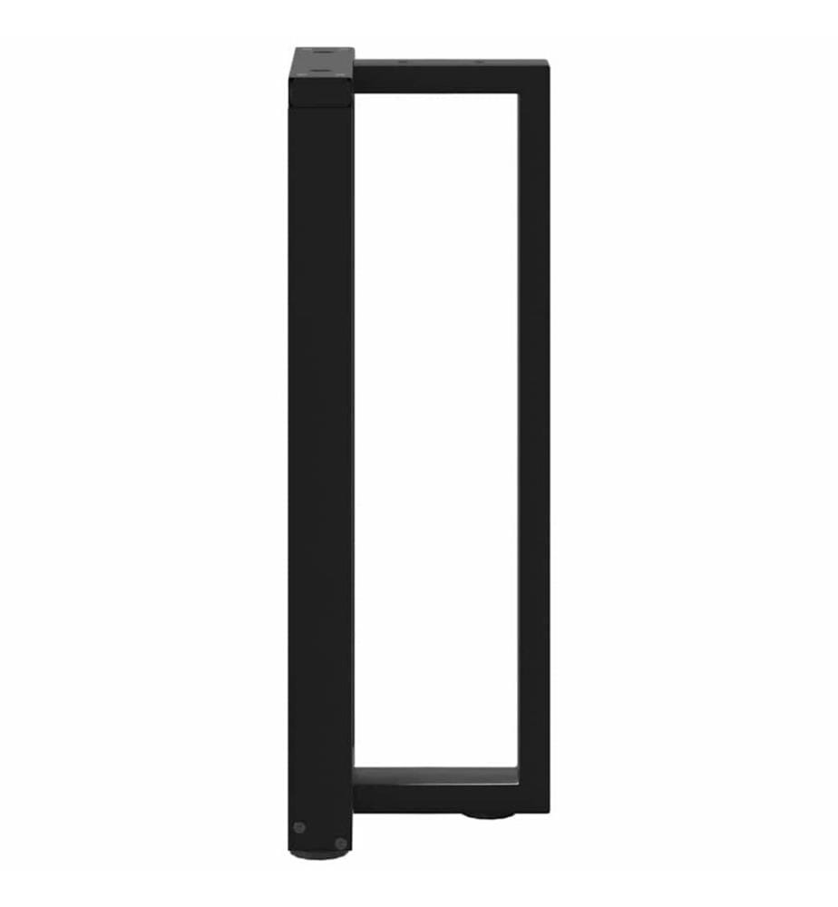 Pieds de table console en T, 2 pièces, noir, 25 x 28 x (72-73) cm, acier