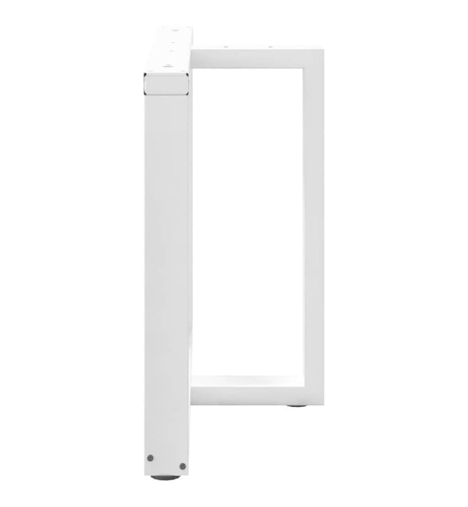 Esstischbeine T-Form 2 Stk. Weiss 100x35x(72-73) cm Stahl