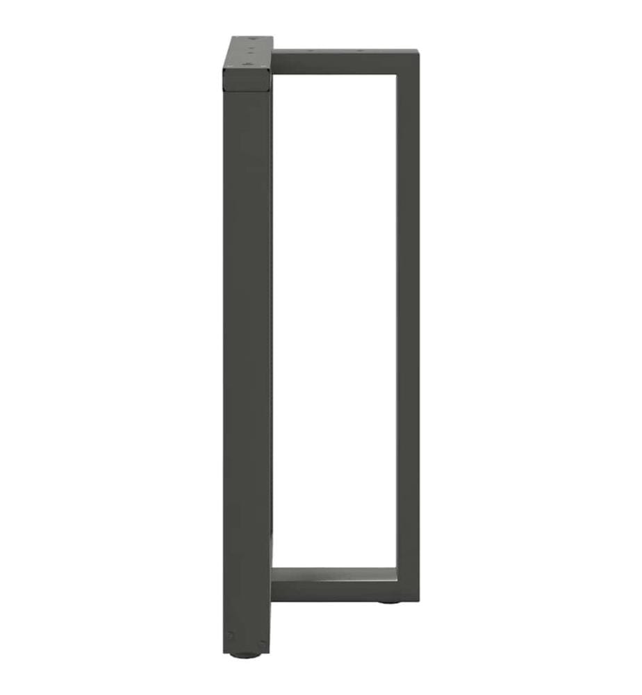 Pieds de table de bar en T, 2 pièces, anthracite, 60 x 35 x (100-101) cm, acier