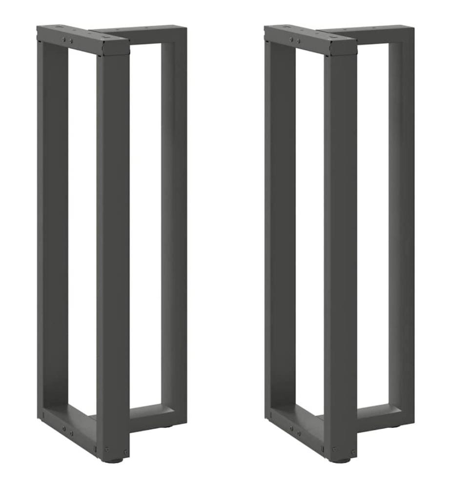 Bartischbeine T-Form 2 Stk. Anthrazit 40x35x(110-111) cm Stahl