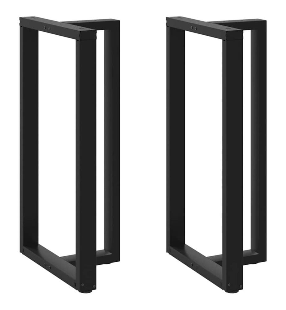Bartischbeine T-Form 2 Stk. Schwarz 60x35x(110-111) cm Stahl
