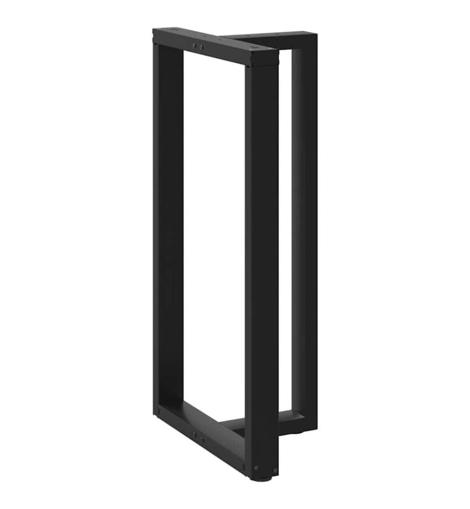 Bartischbeine T-Form 2 Stk. Schwarz 60x35x(110-111) cm Stahl