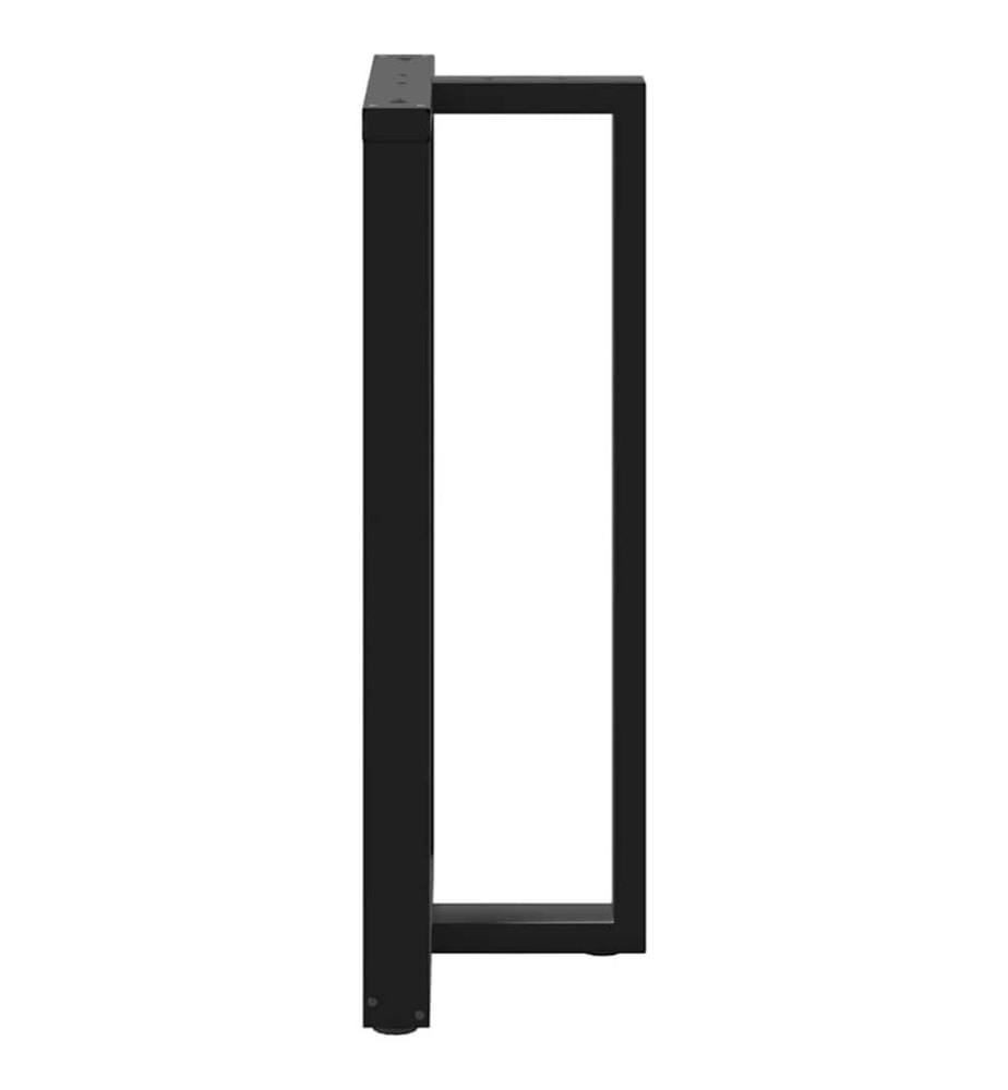 Bartischbeine T-Form 2 Stk. Schwarz 60x35x(110-111) cm Stahl