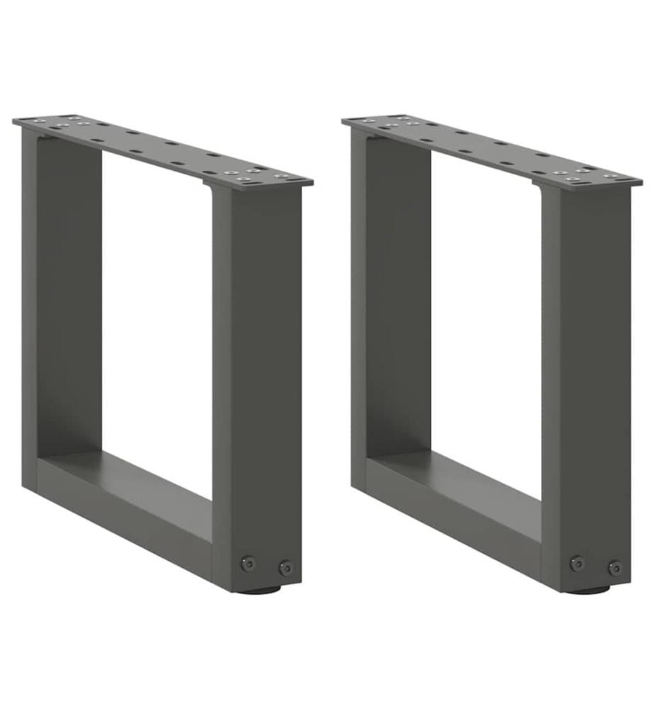 Couchtischbeine U-Form 2 Stk. Anthrazit 40x(30-31) cm Stahl