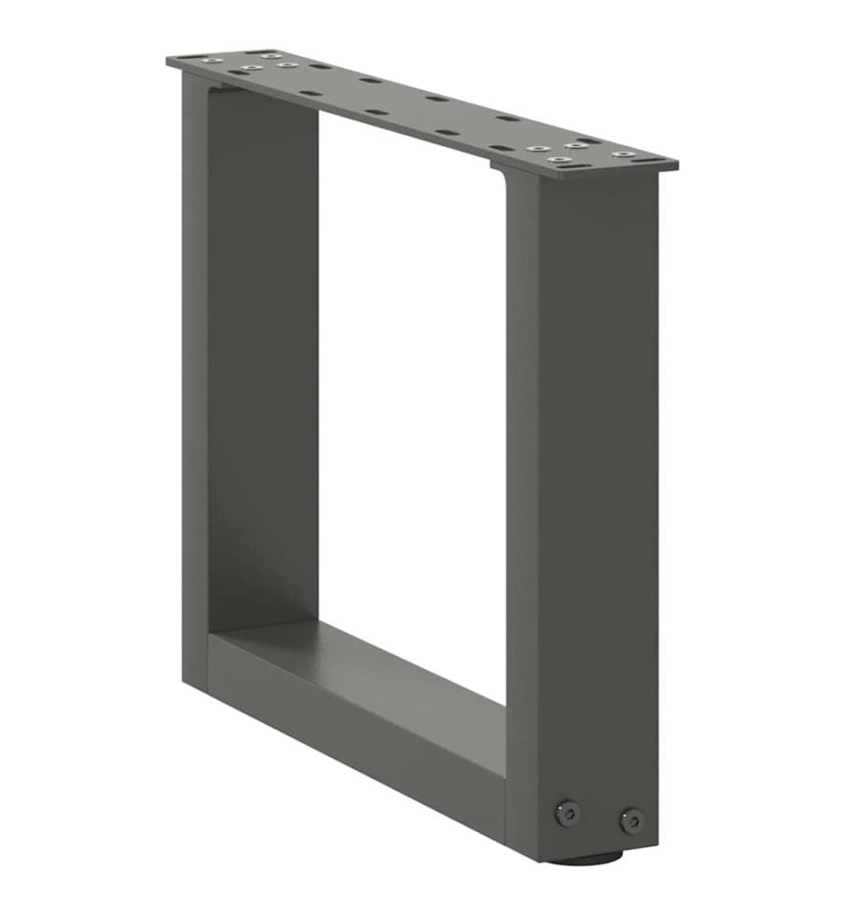 Couchtischbeine U-Form 2 Stk. Anthrazit 40x(30-31) cm Stahl