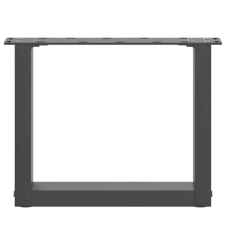 Couchtischbeine U-Form 2 Stk. Anthrazit 40x(30-31) cm Stahl