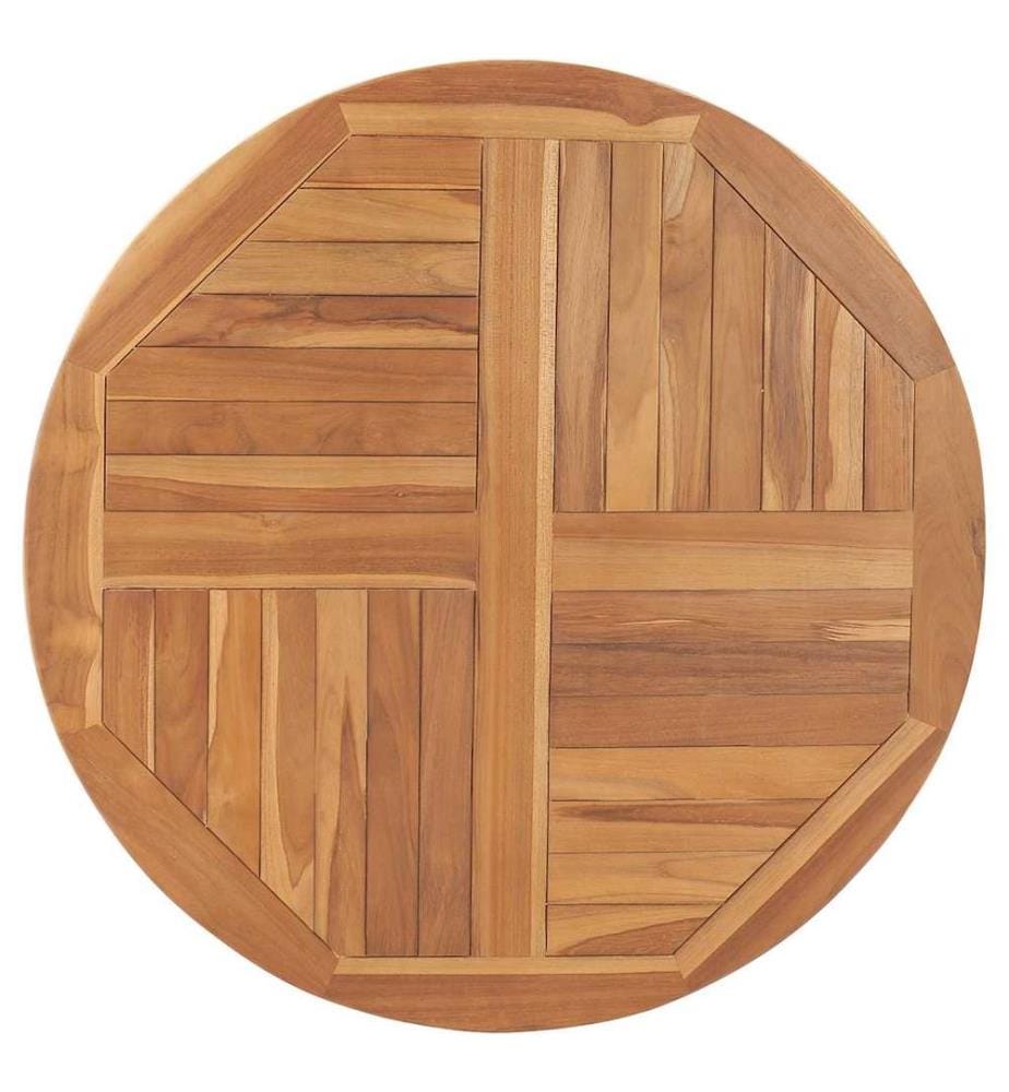 Dessus de table Bois de teck solide Rond 2,5 cm 90 cm