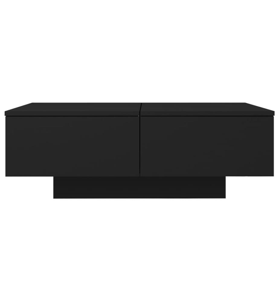 Table basse Noir 90x60x31 cm Bois d'ingénierie