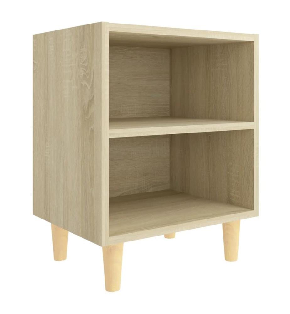 Nachttische 2 Stk. Massivholz-Beinen Sonoma-Eiche 40x30x50cm